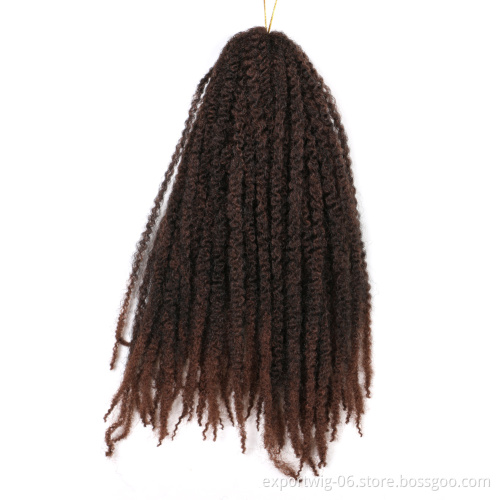 Synthetic Braiding Hair Extension Wholesale Soft Afro Kinky Twist Crochet Braids Marley Braiding Hair for Twists dreadlocks kink